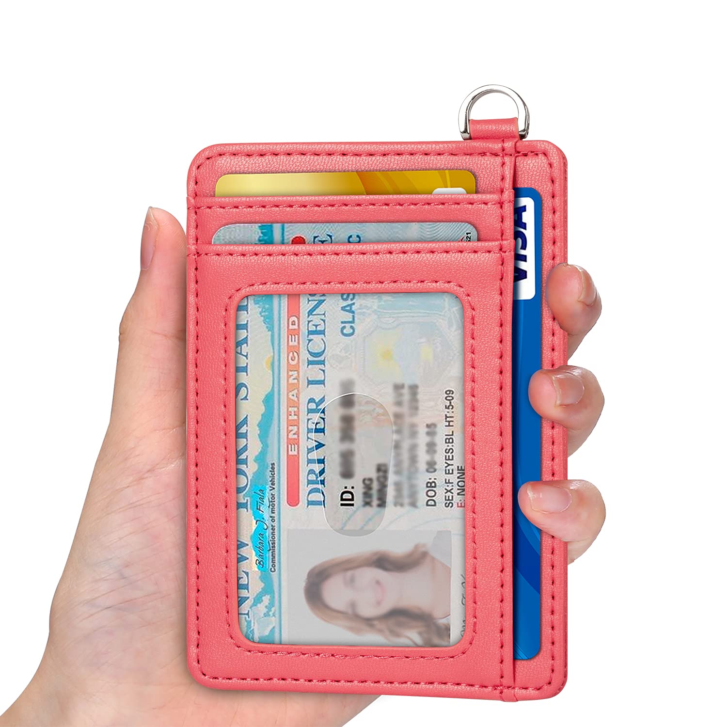 EcoVision Slim Minimalist RFID Blocking Front Pocket Wallet - Credit Card Holder with Detachable D-Shackle for Men & Women | Perfect for Travel, Daily Use & Contactless Security