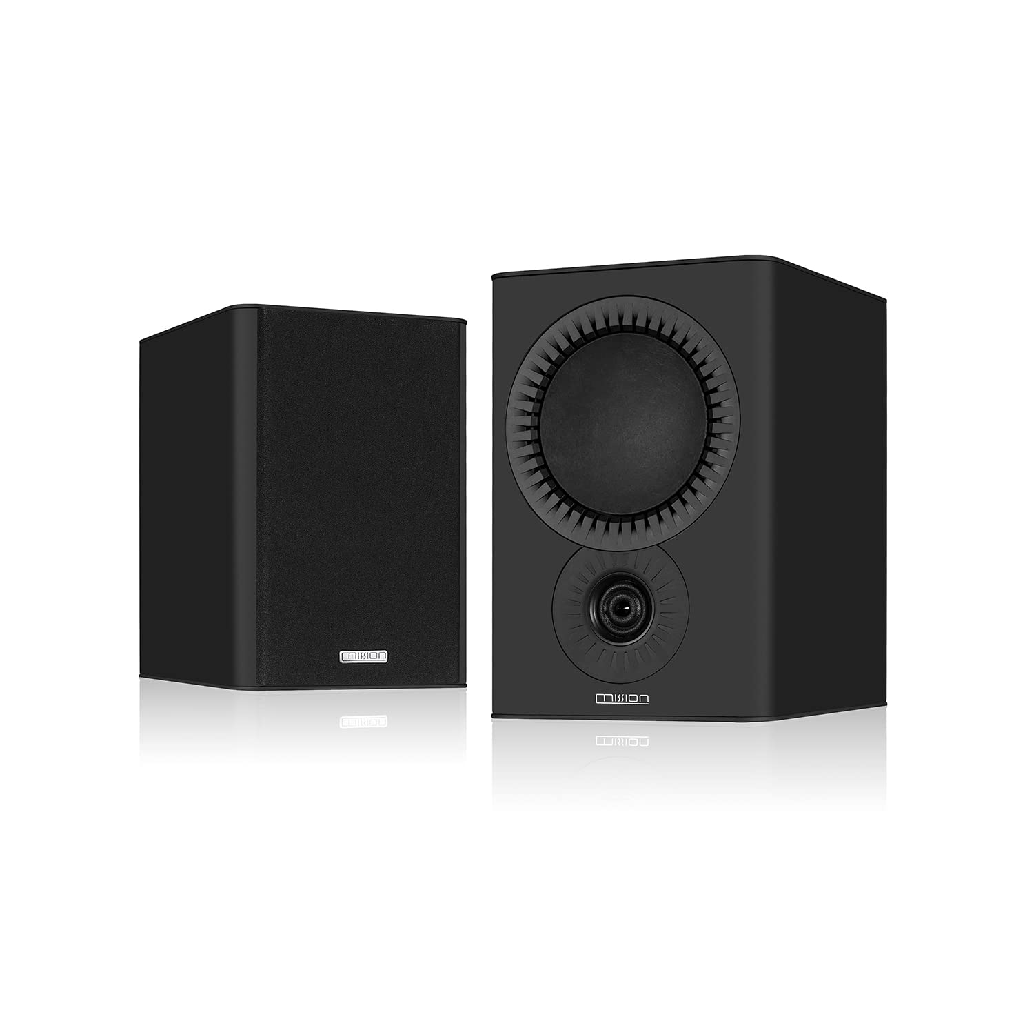 Mission QX-1 MKII Bookshelf Speakers - Premium Black Finish (Pair) - Perfect for Home Theater Surround Sound & Music Listening