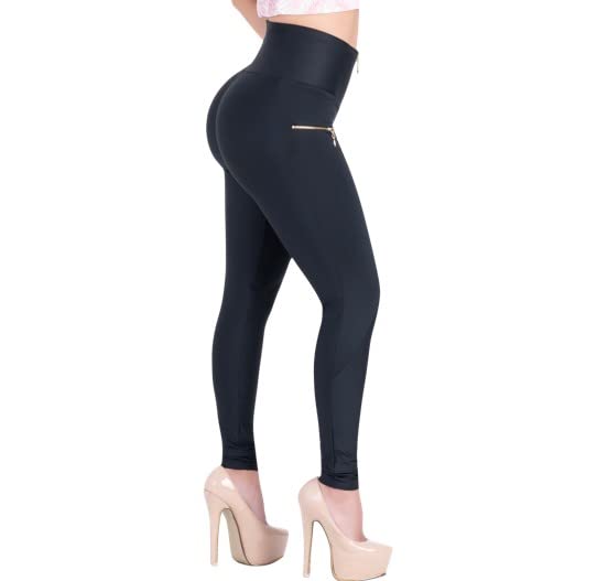 Best Colombian Fajas for Women - Soft, Comfortable & Breathable High-Waisted Leggings - Slimming Shapewear for Everyday Wear - Perfect for Workouts, Yoga & Daily Comfort (Black)