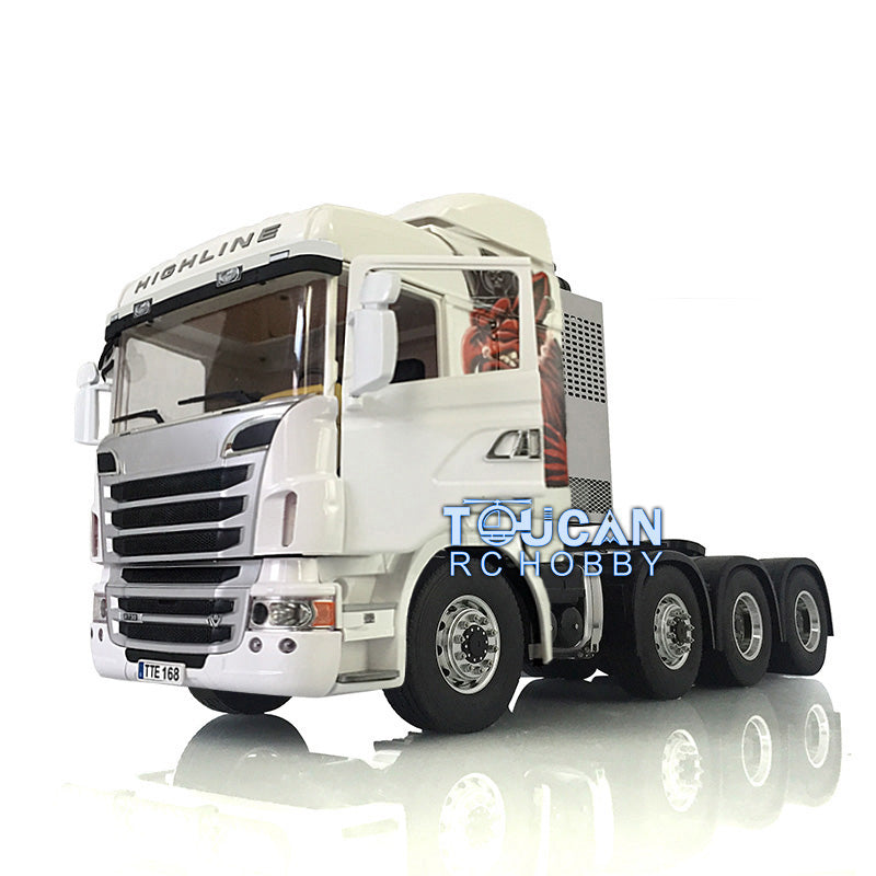 1/14 Scale RC LESU Metal 8x8 Axles Heavy Duty Chassis Tractor Truck with Gripen Cabin - 2-Speed DIY Servo Motor Hobby Model for Off-Road Simulation & Crawler Racing