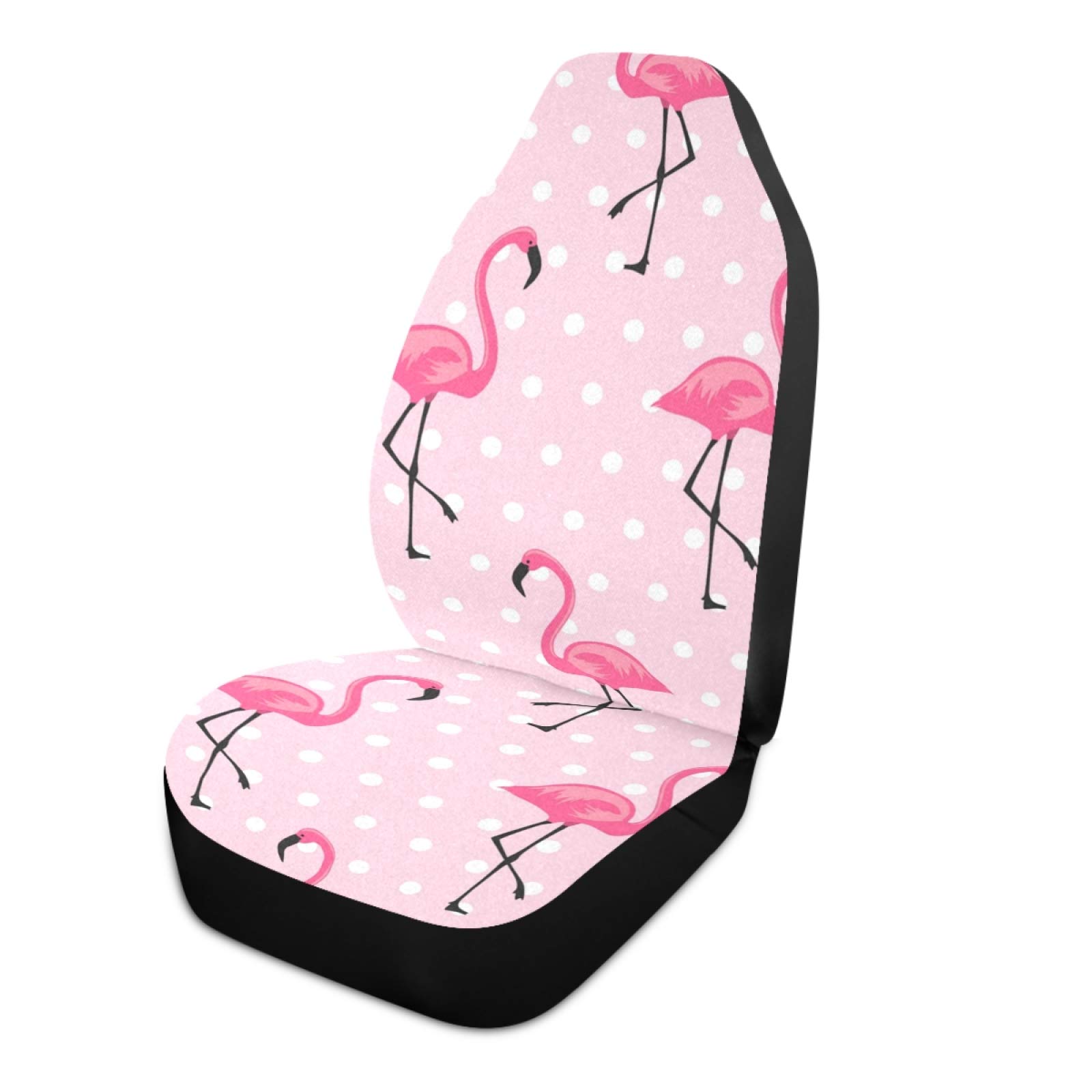 Pink Flamingo Car Seat Covers - Universal Non-Slip Auto Seat Protector, Breathable & Stain Resistant Vehicle Seat Cover for Cars, Vans, SUVs - Perfect for Road Trips, Daily Commutes & Pet-Friendly Rides
