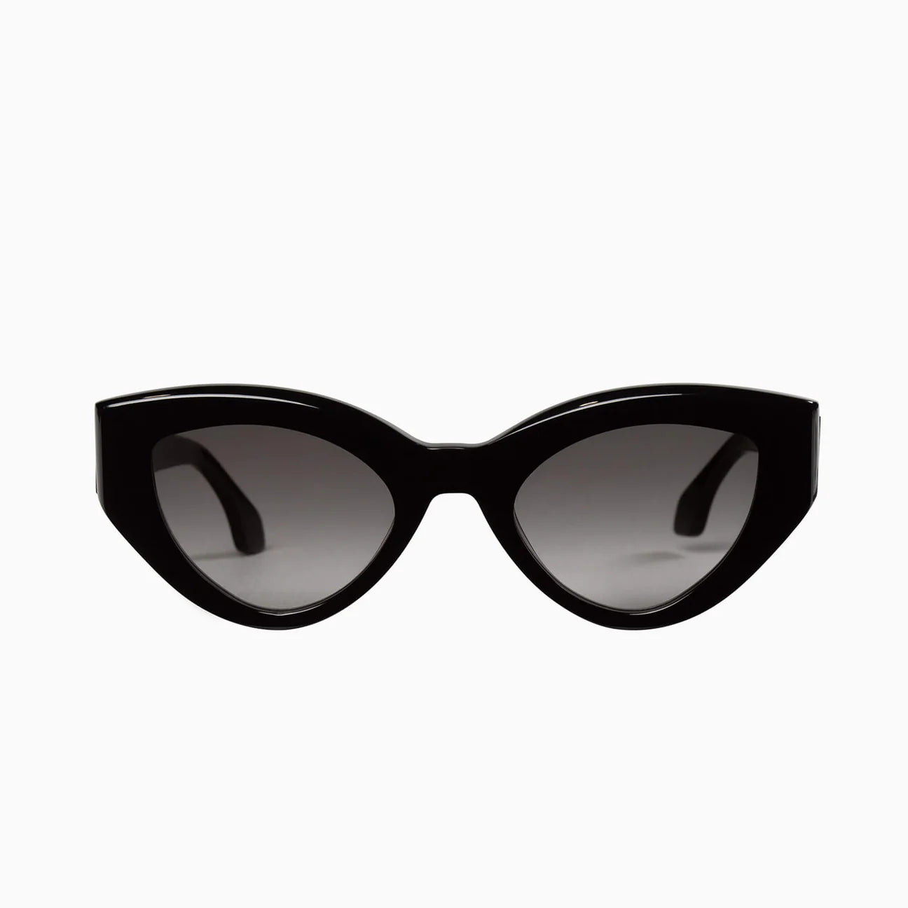 Bones Sunglasses Gloss Black with Silver Metal Trim & Black Gradient Lens - Stylish UV Protection for Outdoor Activities and Fashion