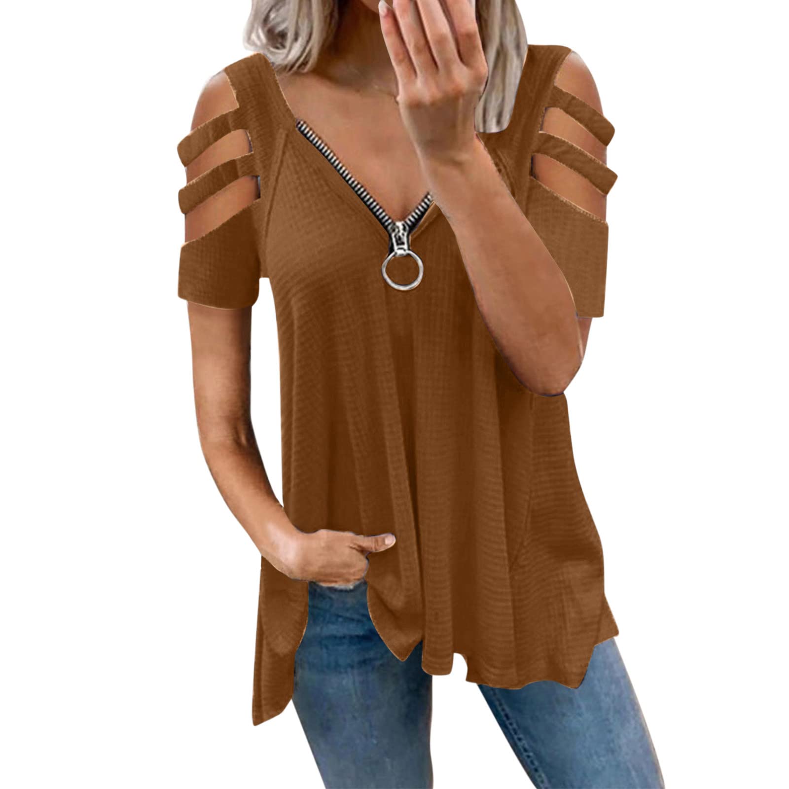 Women's Summer Short Sleeve Tops - Plus Size Oversized Cotton T-Shirts for Casual Wear | Perfect for Beach, Vacation & Everyday Outfits