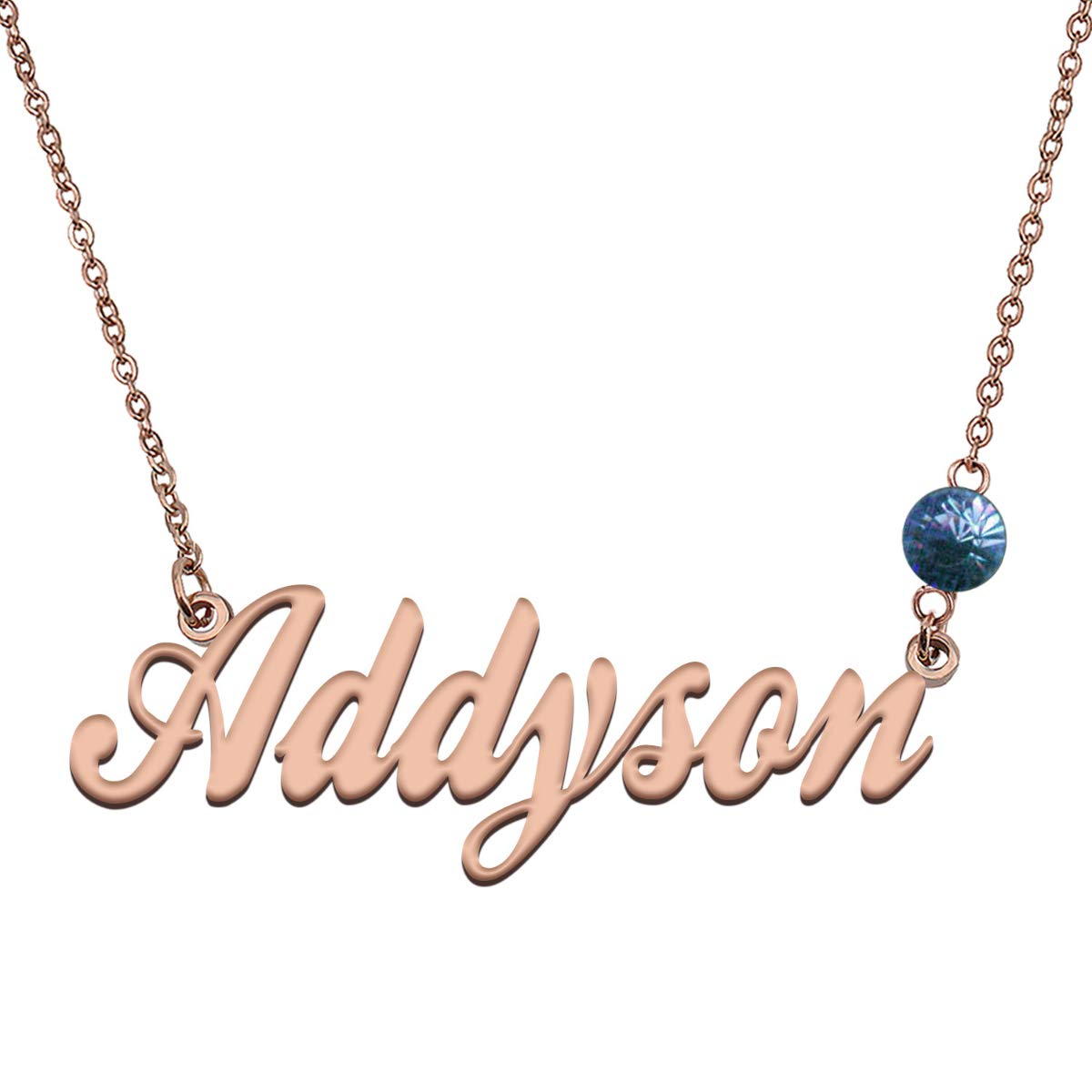 Custom Name Necklace with Birthstone - Personalized Jewelry for Women - Perfect Gift for Birthday, Anniversary & Valentine's Day