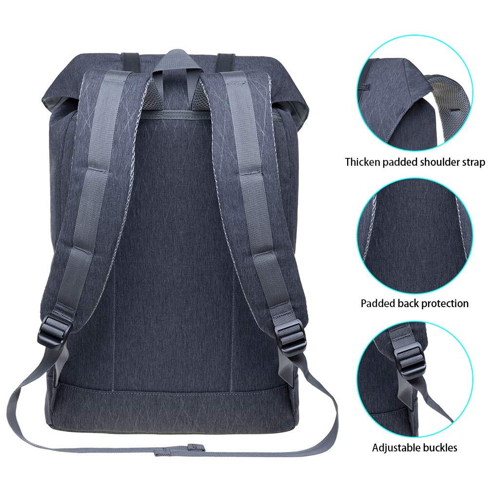 KAUKKO Lightweight Outdoor Daypack - Waterproof Travel Backpack with Laptop Compartment for 15