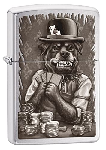 Brush Chrome Poker Dog Z5047