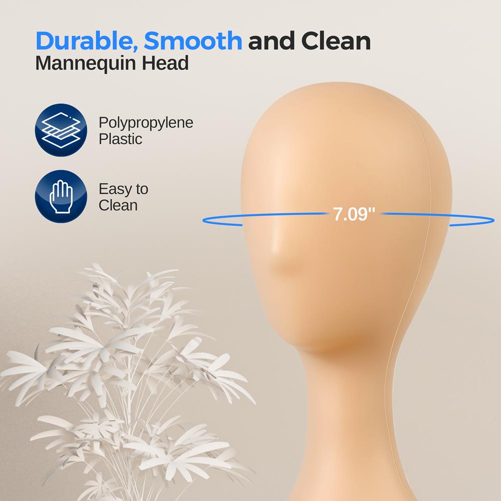 Stylish Female Mannequin Head for Hair Styling & Makeup Practice - Perfect for Salon Training, Wig Display, and Cosmetology Students