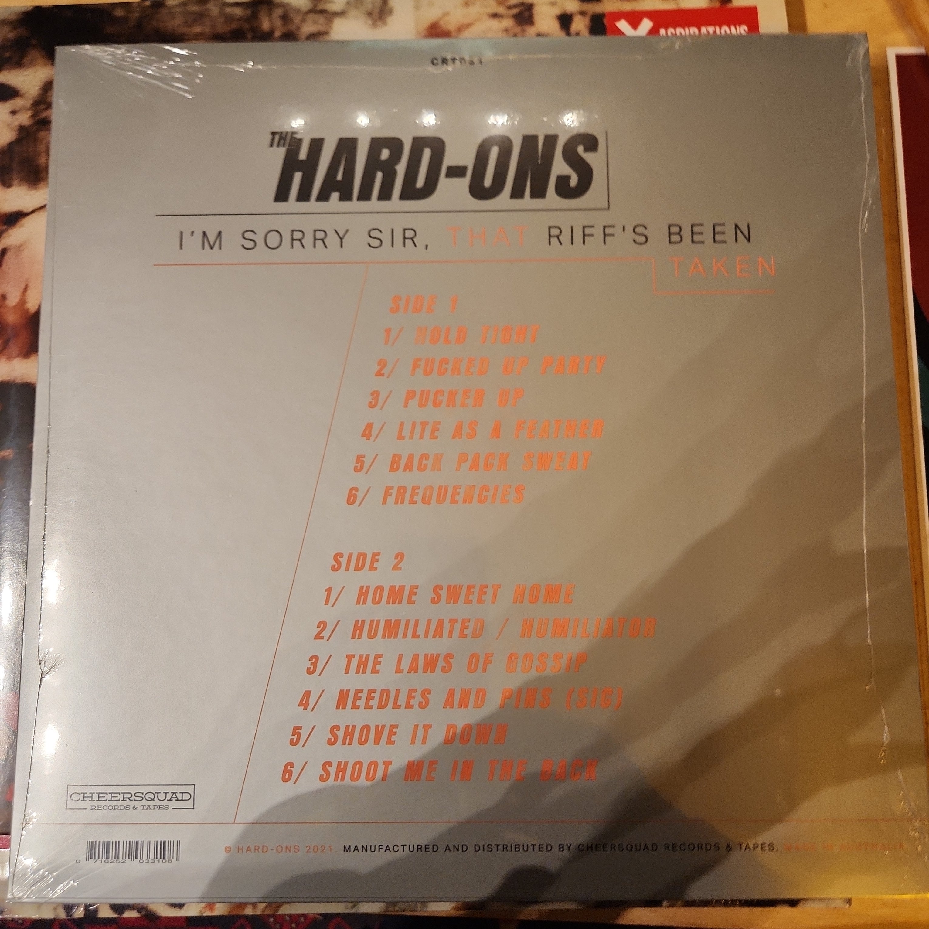 Hard Ons - Sorry Sir... That Riff's Been Taken Vinyl LP Record | Punk Rock Music Album | Perfect for Collectors & Music Enthusiasts