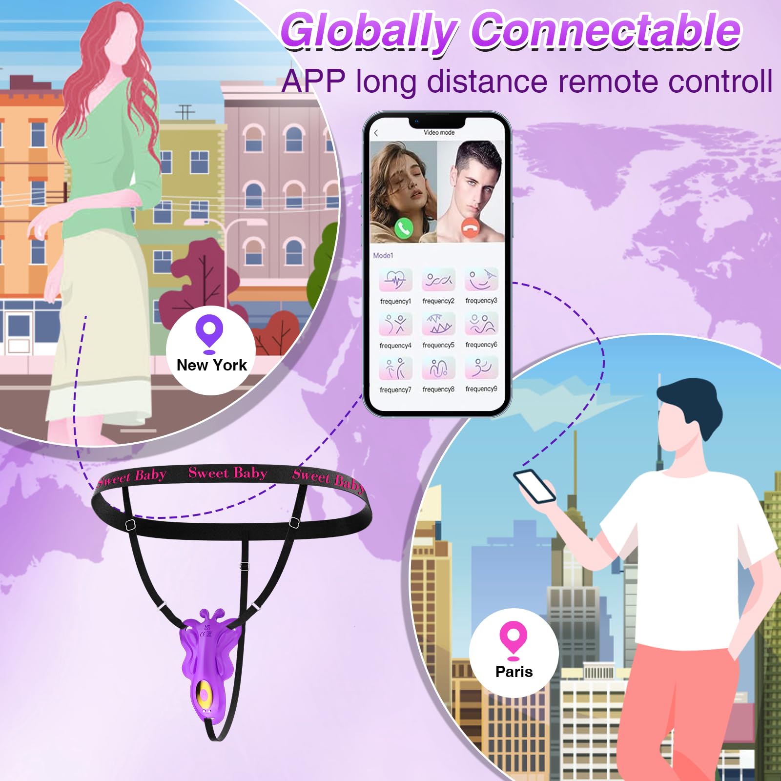 **Wireless Remote Control Thong Panty Vibrator for Women - 9 Vibration Modes, APP & Remote Controlled Clitoral Stimulator, Discreet Wearable Adult Toy for Couples & Solo Play - Perfect for Date Night & Spicing Up Relationships**