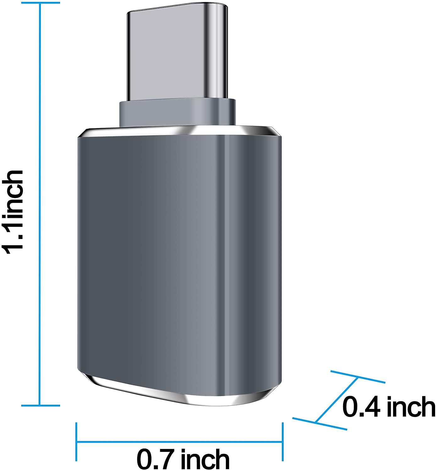 8-Pack USB C to USB 3.0 Adapter - Type C Male to USB Female & USB C Female to USB Male OTG Converter - Compatible with Laptops, Desktops, Projectors, Chargers - Perfect for Office, Travel & Home Use (Gray)