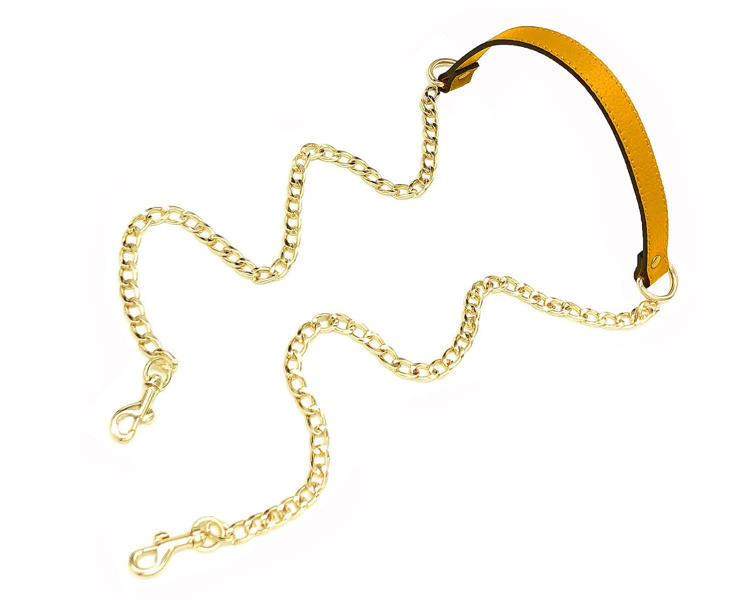 VanEnjoy 18MM Replacement Chain & Genuine Leather Shoulder Crossbody Strap for Handbags, Purses, Totes - Adjustable & Durable (Yellow) | Perfect for Everyday Use, Shopping, Travel & Fashion Accessories