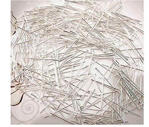 330 PCS Silver Plated Head Pins for Jewelry Making - 32mm DIY Beading Findings - Perfect for Necklaces, Bracelets, Earrings & Craft Projects