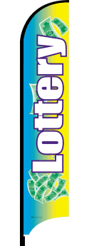 Custom Feather Flag Banner for Lottery Events - Outdoor Advertising & Promotional Signage for Festivals, Sales, and Grand Openings