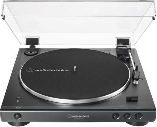 Audio Technica AT LP60XBT USB BK Bluetooth Wireless USB Turntable - Fully Automatic Belt-Drive Vinyl Record Player with Built-In Phono Preamp & USB Recording - Perfect for Home Listening, Digitizing Records & Wireless Music Streaming
