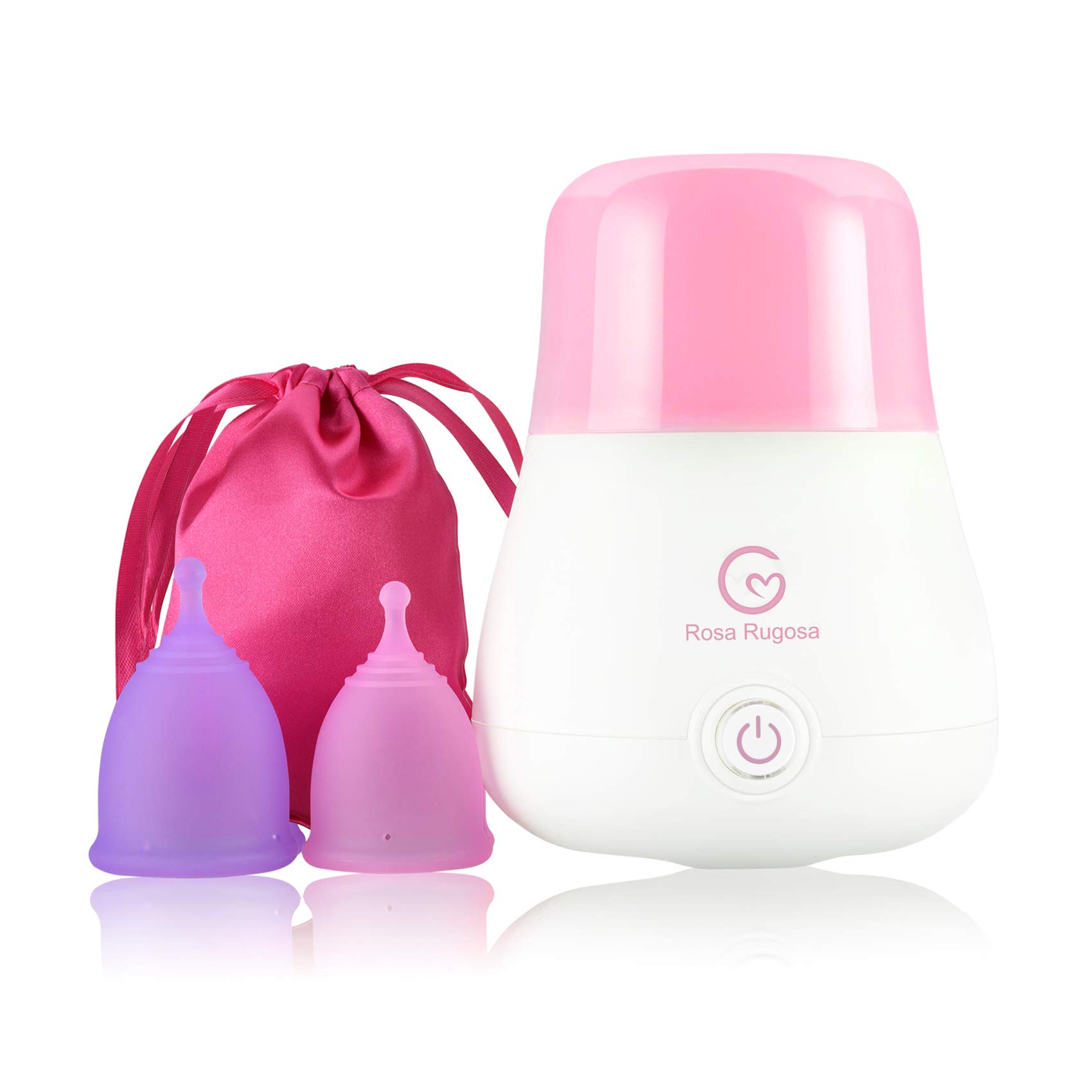 ROSA RUGOSA Menstrual Cup with Steamer Set - Reusable, Leak-Proof, 99.9% Hygienic Period Cup Kit for Women | Perfect for Travel, Gym & Eco-Friendly Menstrual Care