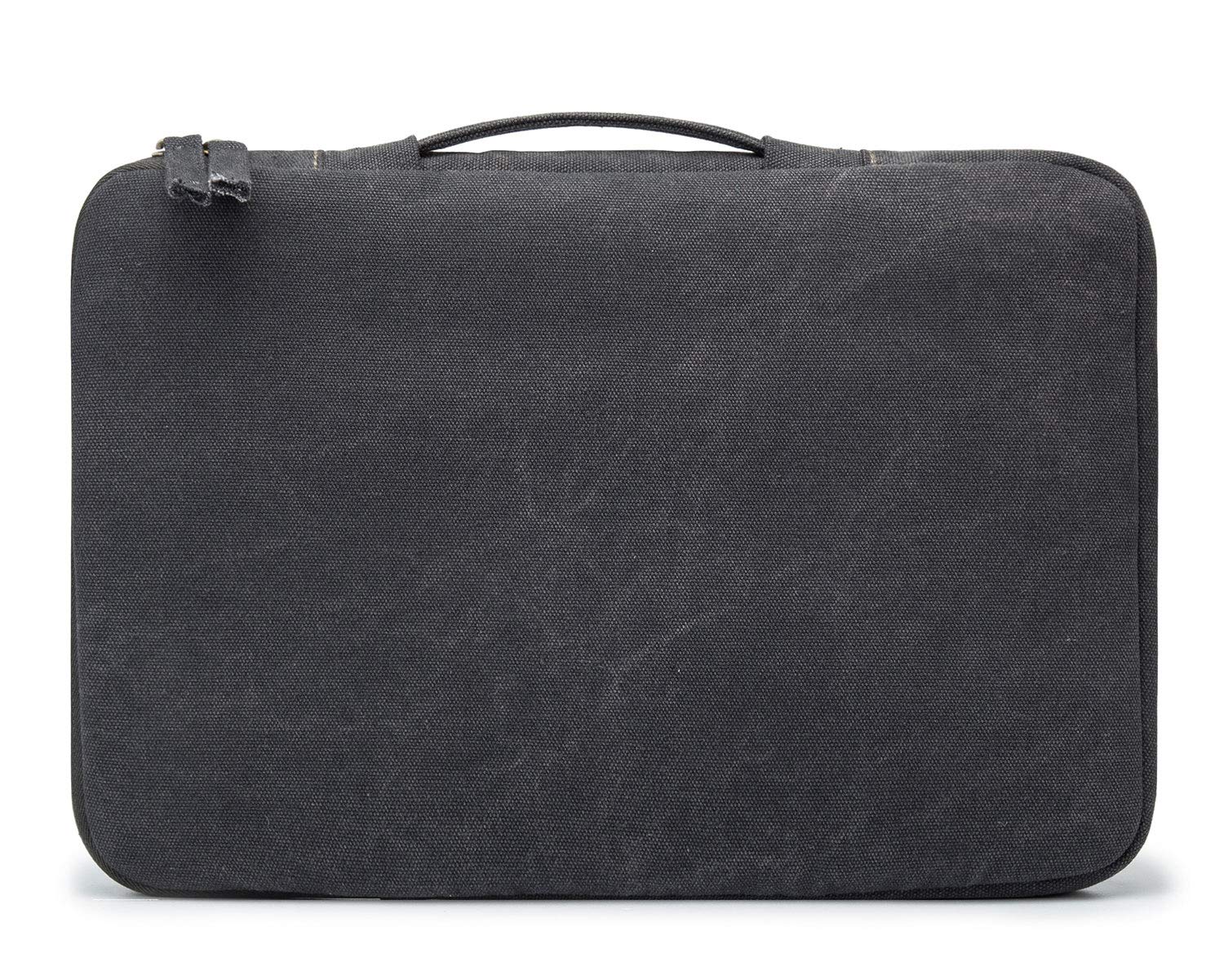 360° Waterproof Canvas Laptop Sleeve for MacBook Pro 14 inch & 13-14 inch Laptops - Protective Case with Handle (Grey) - Perfect for Travel, Office & School Use