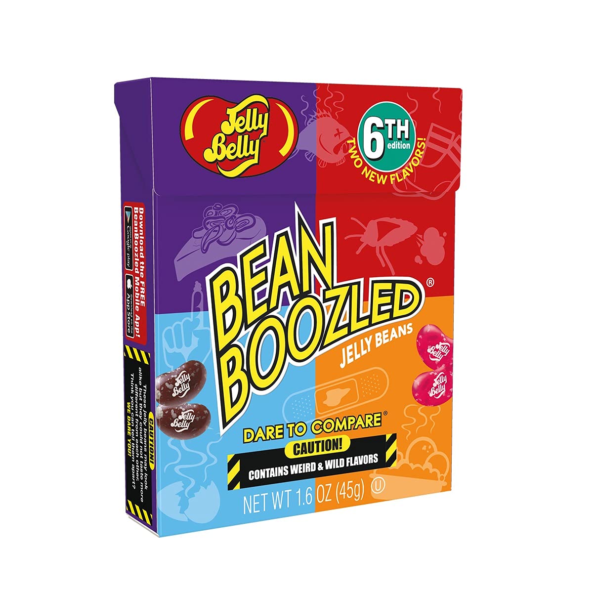 Jelly Belly BeanBoozled Jelly Beans 1.6 oz Box (6th Edition) - 48-Count Case - Official & Authentic - Fun Party Game & Prank Gift for Halloween, Christmas & Birthdays