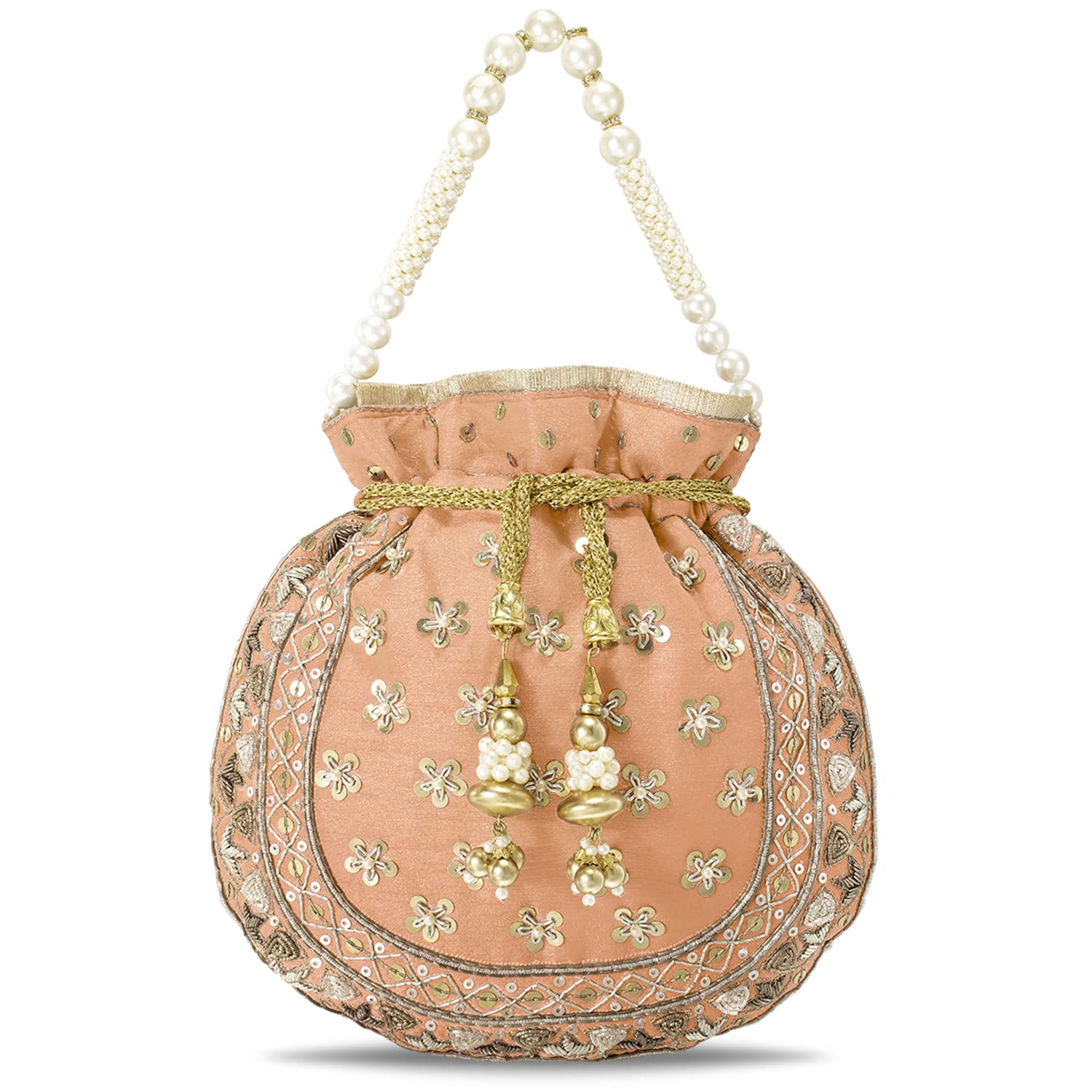 Elegant Indian Potli Bags for Women | Handmade Ethnic Clutch Purse with Drawstring | Perfect for Weddings, Parties & Evening Events