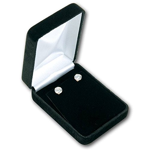 12 Pack Black Velvet Jewelry Earring & Pendant Gift Boxes - Elegant Storage for Earrings, Necklaces, Rings - Perfect for Jewelry Display, Gifts & Travel Organizer