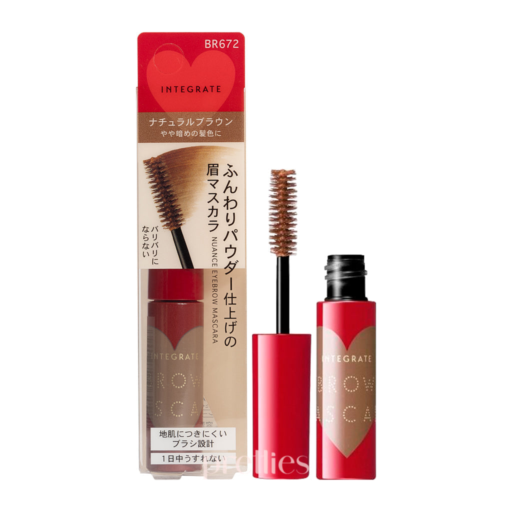 Shiseido Integrate Nuance Eyebrow Mascara BR672 - 18g Natural Eyebrow Enhancer for Defined Brows | Perfect for Daily Makeup & Professional Styling