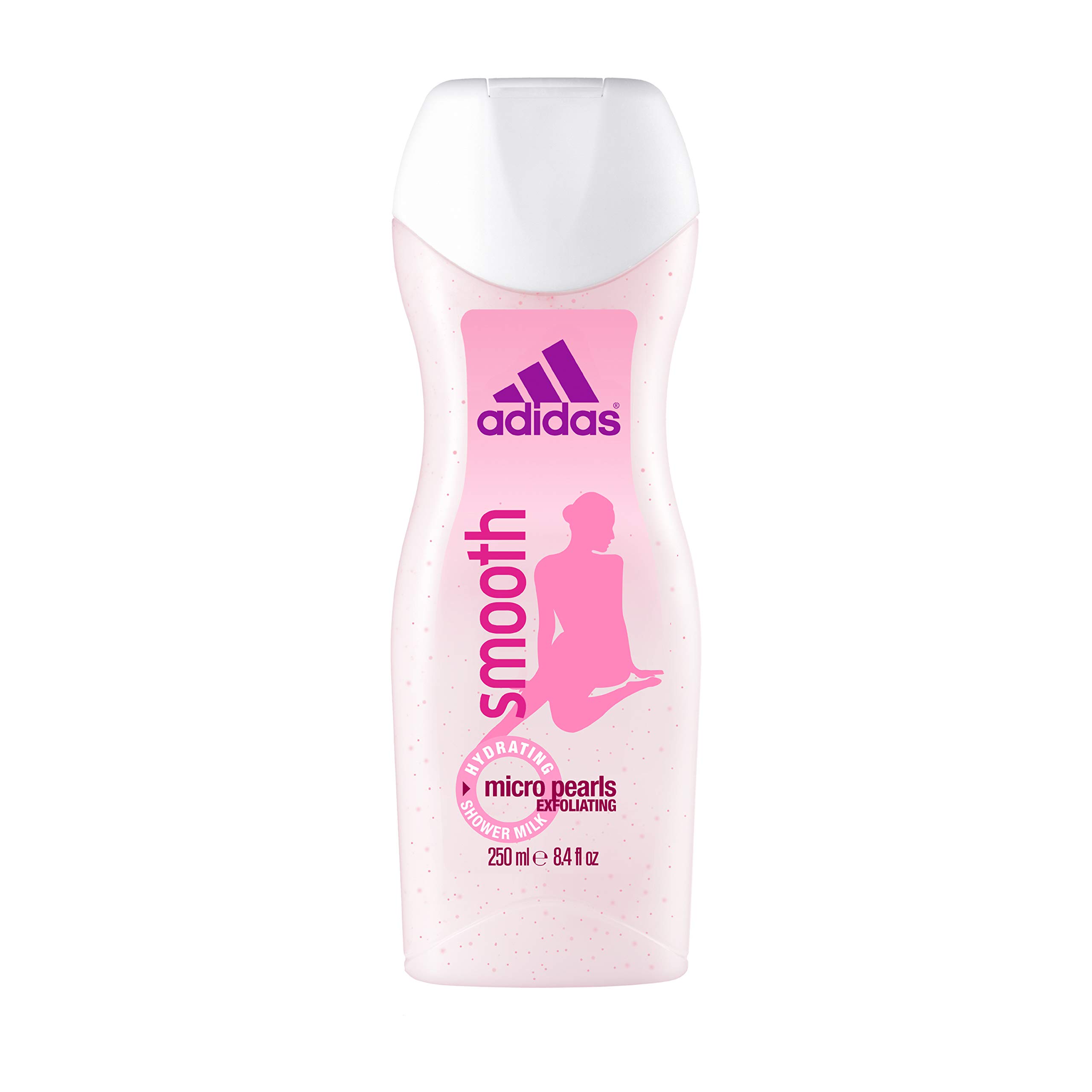 Adidas Smooth Shower Gel for Women - 250ml Moisturizing Body Wash with Aloe Vera & Vitamin E | Refreshing Daily Shower Gel for Soft, Hydrated Skin - Perfect for Gym, Travel & Home Use