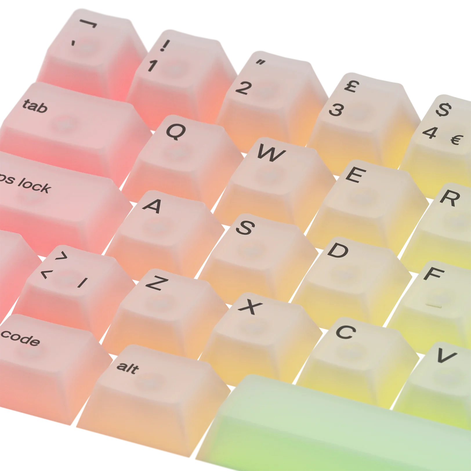 Polychroma Keycaps for Mechanical Keyboards - Custom RGB Backlit Keycaps for UK Layout (Ideal for Gaming, Typing & Office Use)