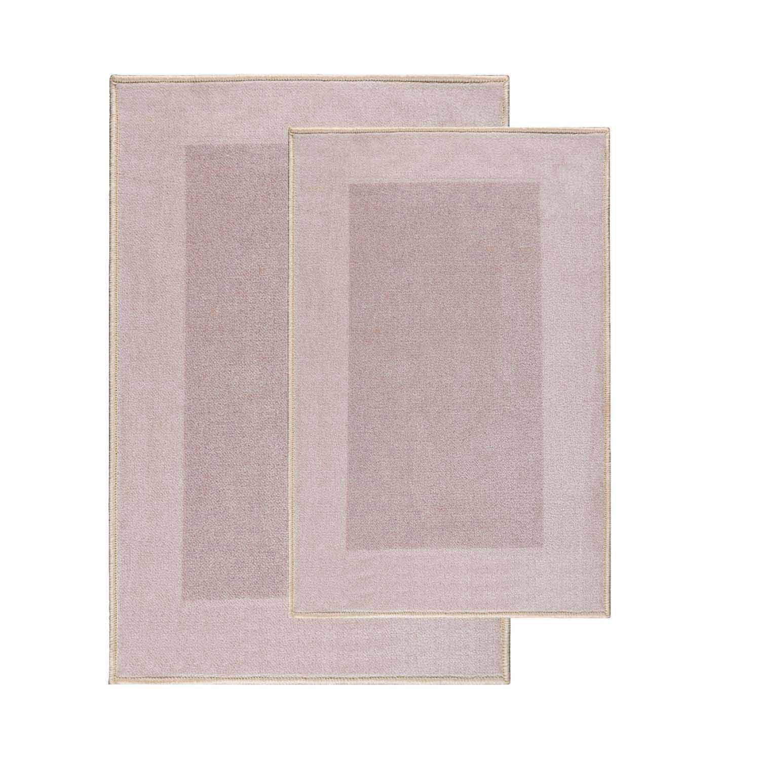 Non-Slip Machine Washable Bath Mat Set - Soft Absorbent Bathroom Rug for Shower, Tub & Floor - Home Decor & Safety (Rome Style) - Perfect for Bathrooms, Laundry Rooms & Spa Areas