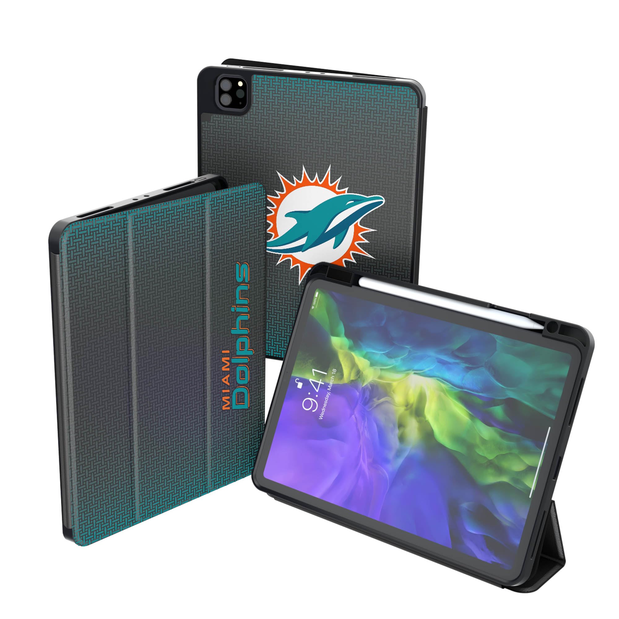 Miami Dolphins NFL Team Logo iPad Case - Shockproof & Slim Protective Cover for iPad Pro/Air/Mini - Perfect for Fans, Travel & Daily Use