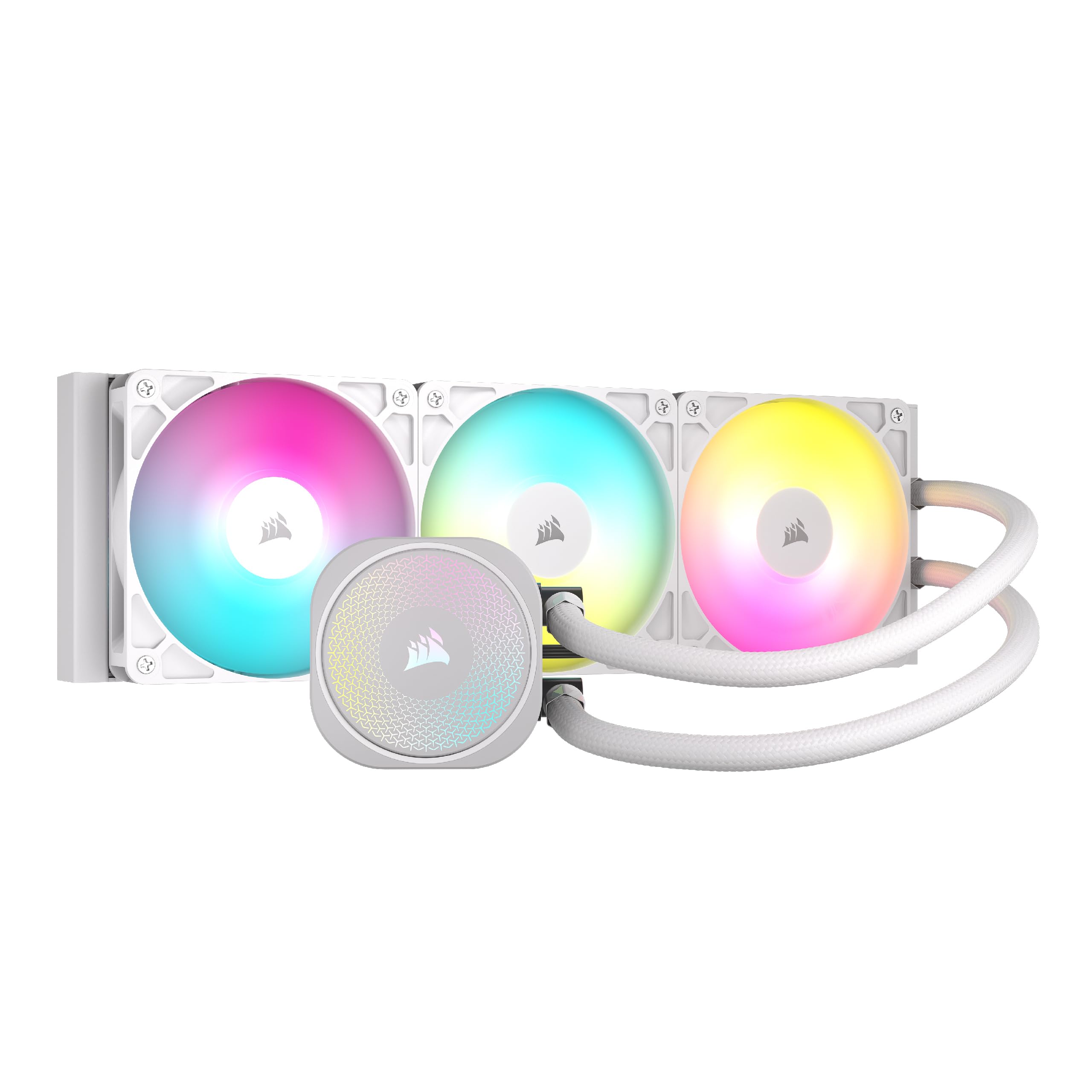 CORSAIR Nautilus 360 RS ARGB Liquid CPU Cooler - 360mm AIO RGB Water Cooling System with Low-Noise Pump & 3x RS120 ARGB Fans - Compatible with Intel LGA 1851/1700 & AMD AM5/AM4 - White - Perfect for Gaming PCs, Workstations, and High-Performance Cooling Solutions