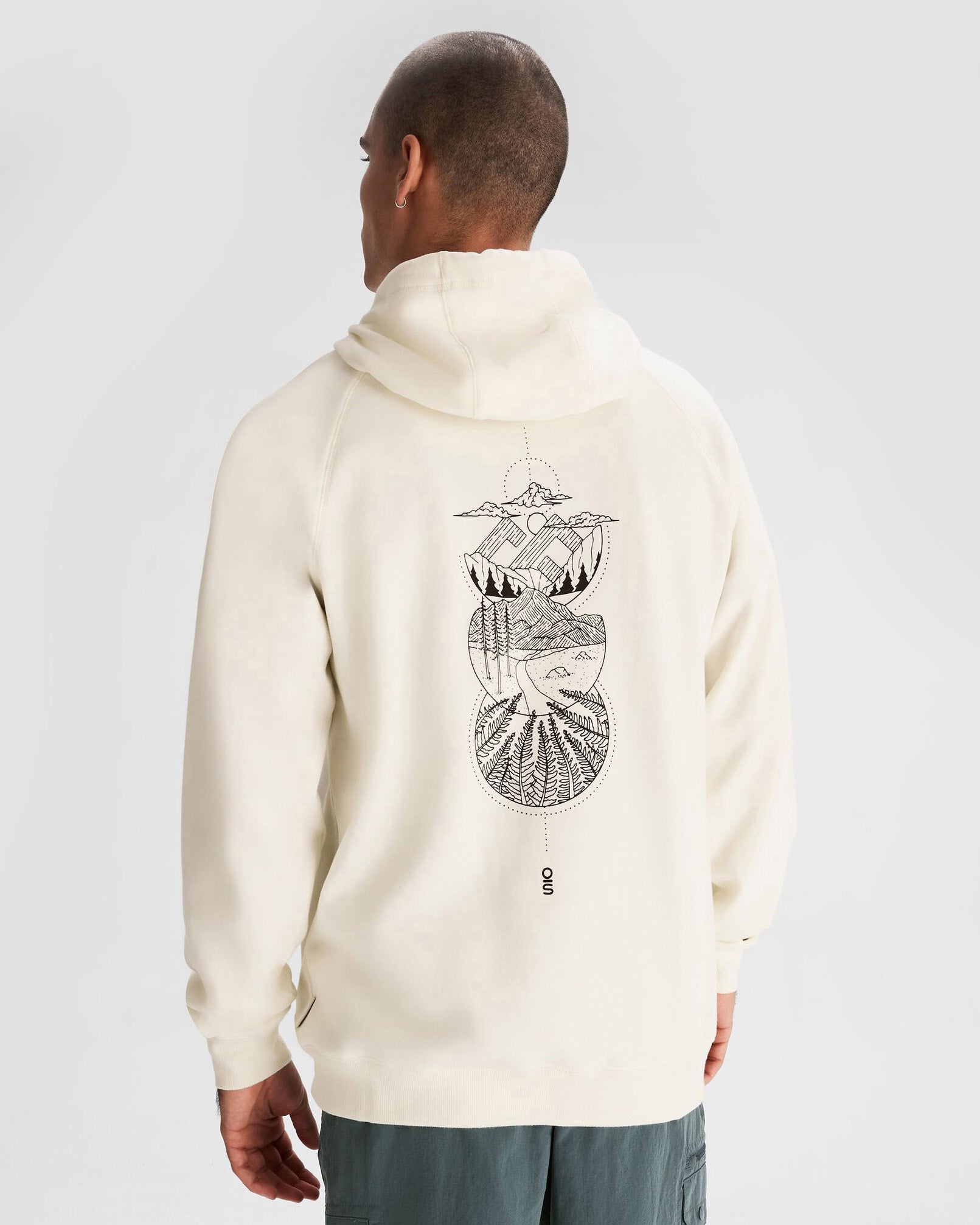 O.Smither Men's BB Hoodie - Natural Color Cotton Pullover Sweatshirt for Casual Wear & Street Style Fashion