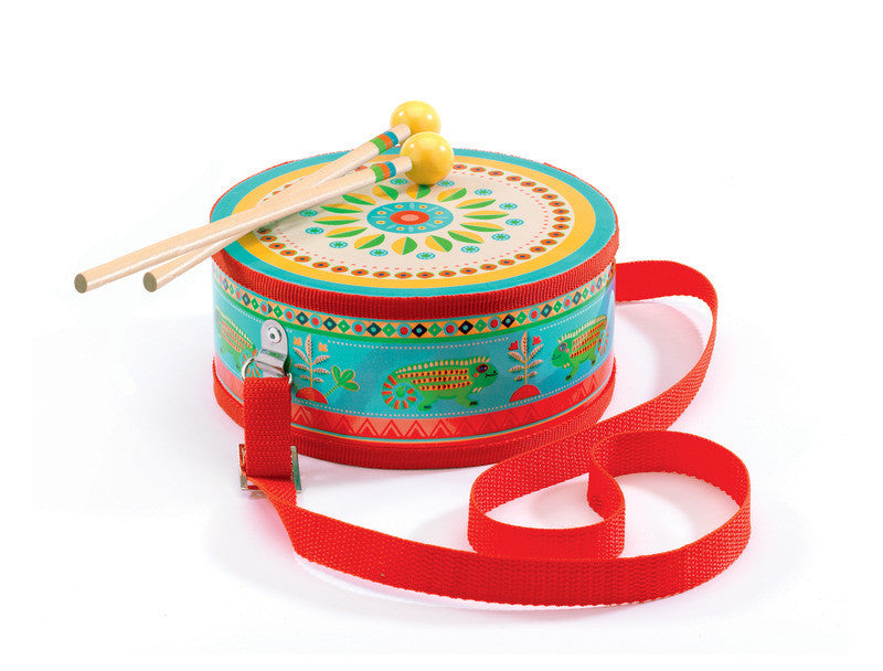 Djeco Hanging Drum - Musical Percussion Instrument for Kids & Adults - Perfect for Home Decor, Music Therapy, and Relaxation