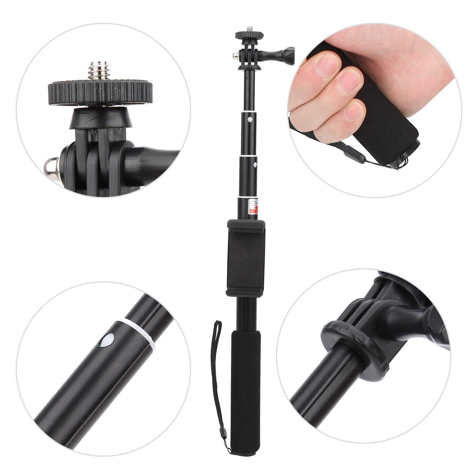 Portable Phone Tripod Stand with Selfie Stick - Adjustable & Stable Monopod for iPhone, Android, Smartphones - Perfect for Vlogging, Travel, Live Streaming & Group Photos