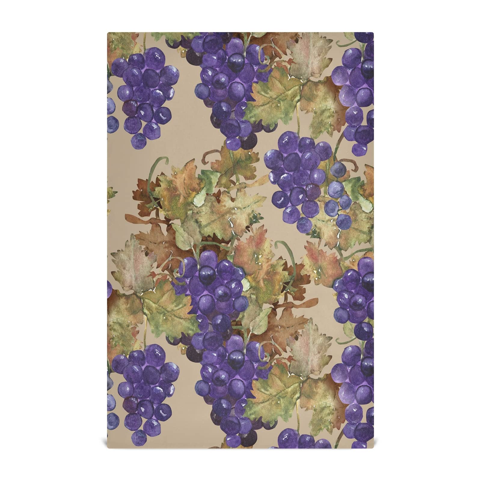 **6-Pack Watercolor Purple Grape Kitchen Towels Set – Ultra Soft, Absorbent Polyester Dish Towels & Tea Towels (28x18 Inch) – Perfect for Kitchen, Bar, and Dining Use**