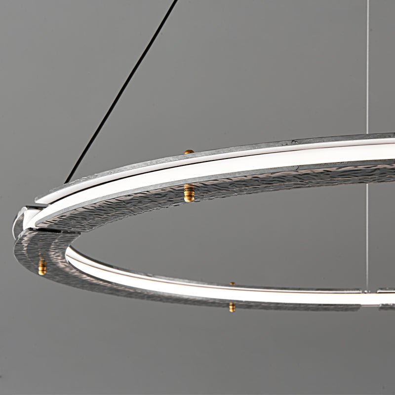 Celestial Rings Chandelier - Modern Crystal Ceiling Light Fixture for Dining Room, Living Room & Bedroom | Elegant Home Decor Lighting for Weddings & Special Occasions