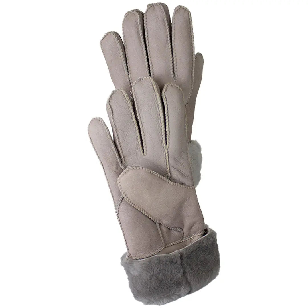 BOL Women's Button Hand Stitched Merino Sheepskin Gloves - Warm Winter Fashion Accessories for Outdoor Activities & Cold Weather