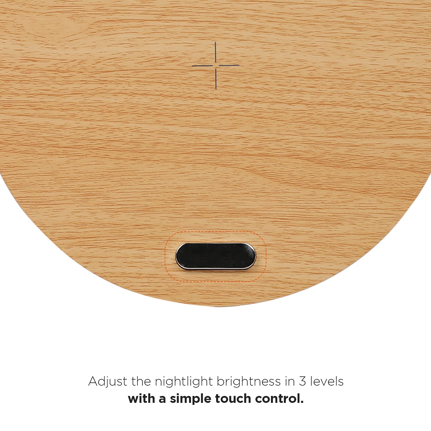 Mooas Modern Wooden Wireless Charging Nightlight - 15W Fast Wireless Charger with Touch Control & 3-Level Brightness - Compatible with iPhone 15/14/13, Galaxy S24/S23/S22, AirPods - Perfect for Bedside, Office & Nightstand Charging