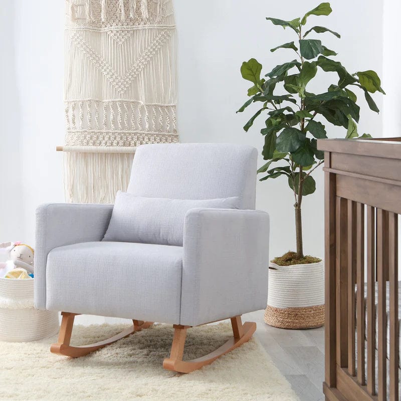 Second Story Home Milo Rocking Chair - Comfortable Nursery Rocking Chair for Baby Room, Perfect for Nursing, Reading & Relaxing