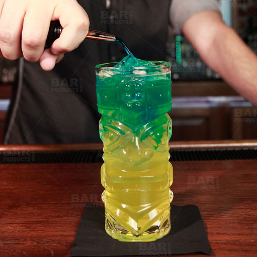 BarConic® 15 oz Tiki Glass - Tropical Themed Cocktail Cups for Pina Colada, Mai Tai & Mojito Drinks - Perfect for Luau Parties, Beach Bars & Summer Entertaining