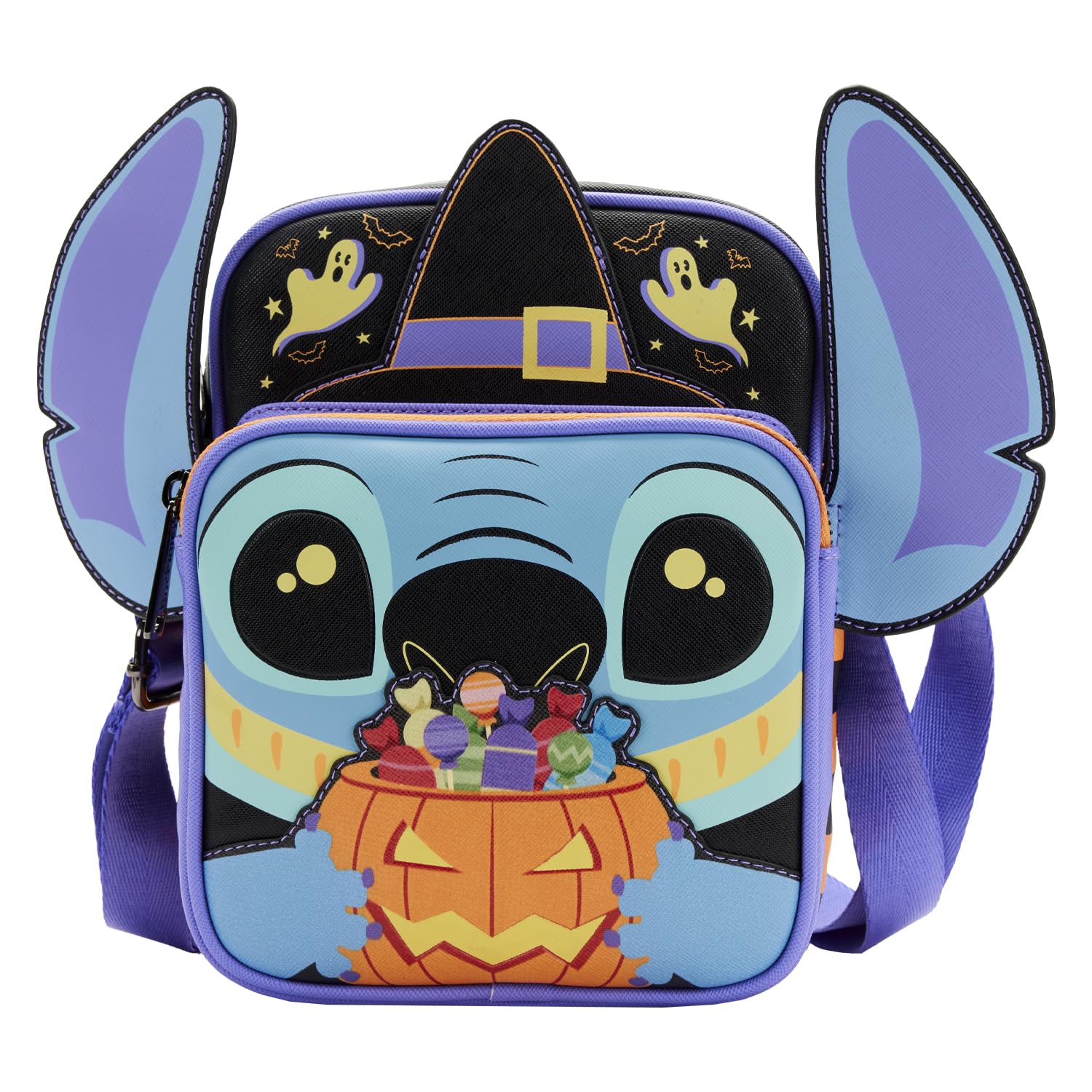 Loungefly Disney Lilo & Stitch Halloween Candy Cosplay Passport Bag - Cute Crossbody Purse for Disney Fans, Cosplay & Theme Park Outfits