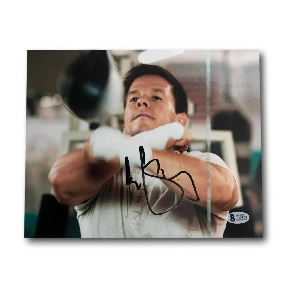 Mark Wahlberg Signed 8x10 Photo - The Fighter Movie Autograph with COA Beckett BAS - Micky Ward Collectible Memorabilia for Movie Fans & Sports Collectors