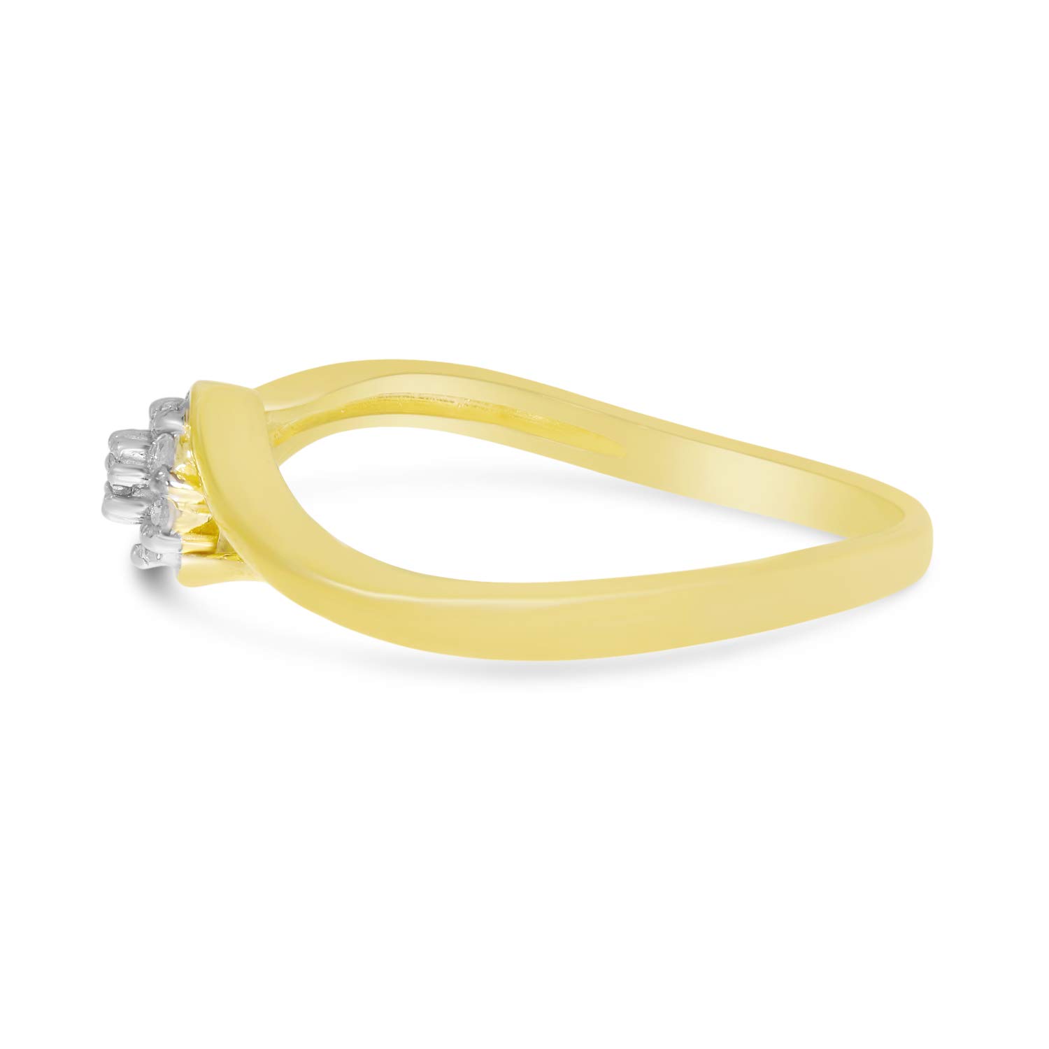 10K Yellow Gold Diamond Cluster Ring for Women - Elegant Wedding, Engagement & Anniversary Jewelry Gift - Perfect for Special Occasions & Everyday Wear