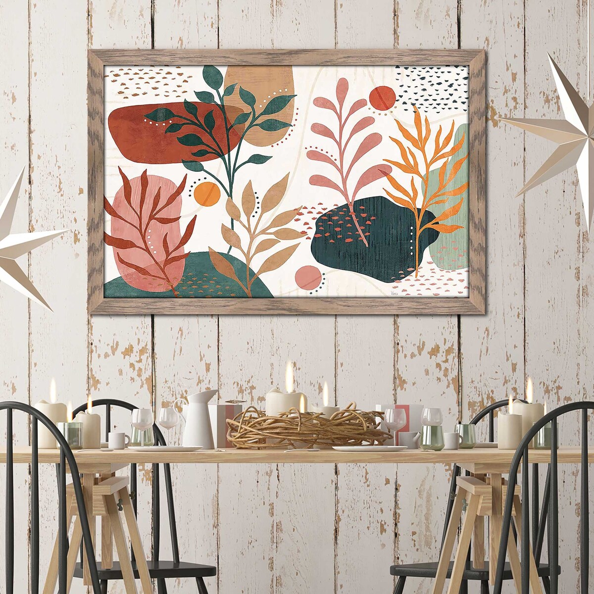 Abstract Blossom I by Veronique Charron - Modern Floral Acrylic Wall Art Print - Perfect for Living Room, Bedroom & Office Decor