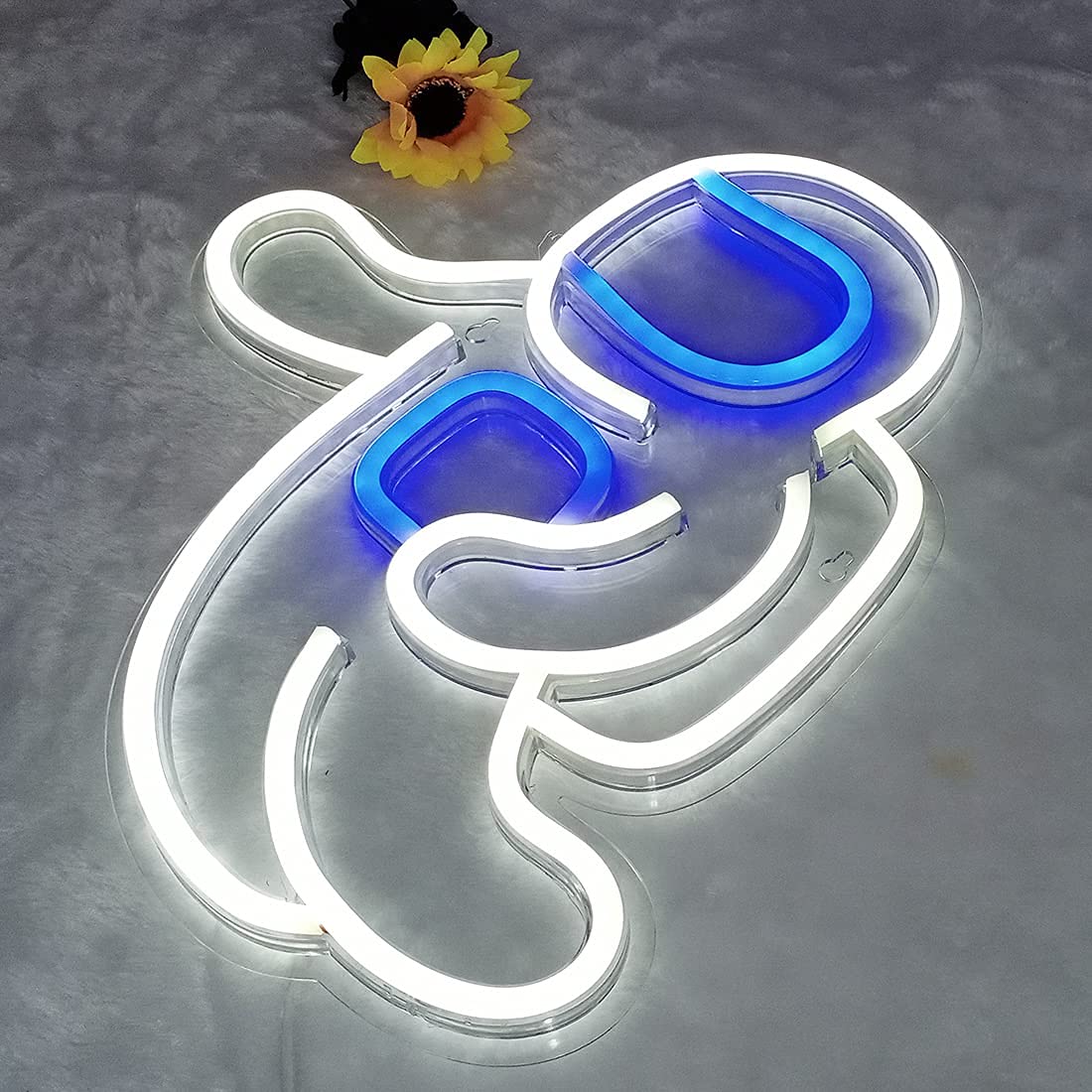 SYLHOME LED Neon Light Sign - 5V USB Powered Astronaut Wall Decor (12.6