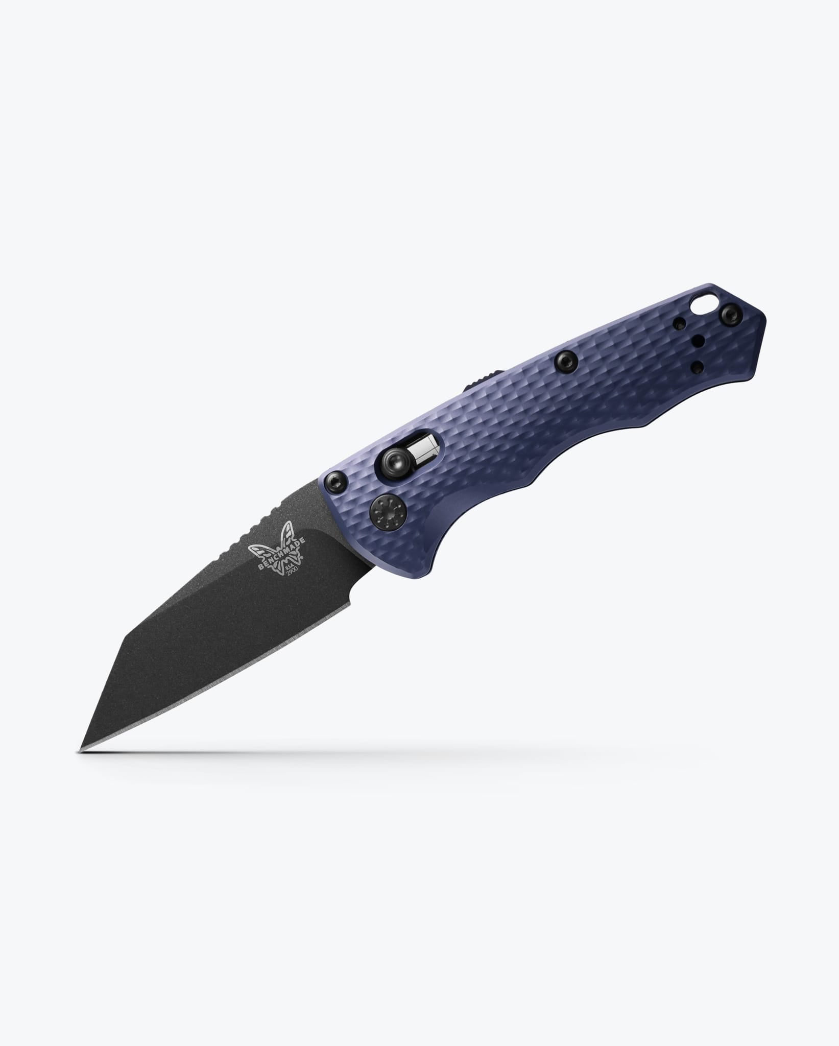 Auto Immunity™ Crater Blue Aluminum Wharncliffe Pocket Knife - EDC, Camping & Outdoor Survival Gear