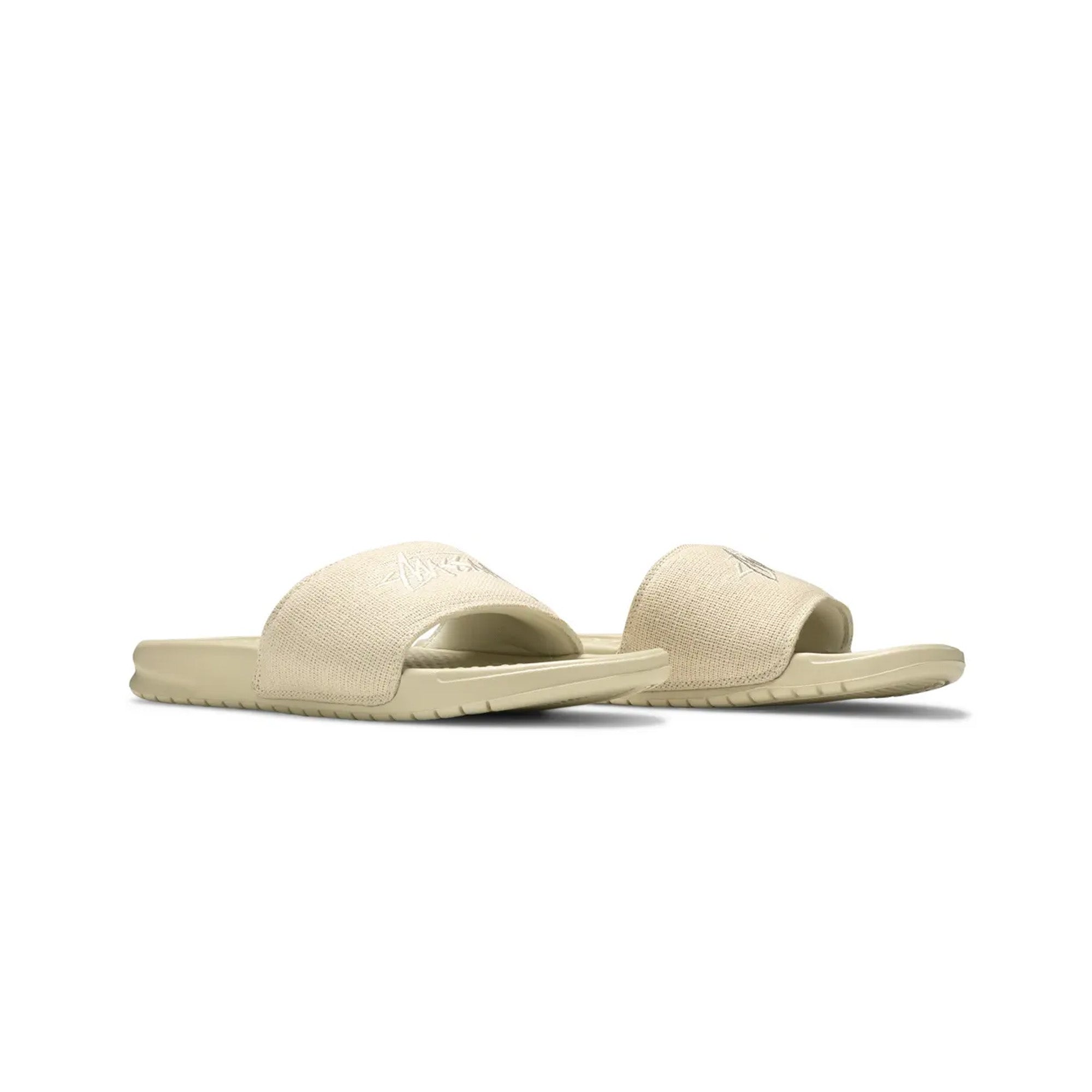 Stussy x Benassi Slide 'Fossil' Sandals 2023 - Comfortable Summer Slides for Men & Women, Beach Pool House Slippers