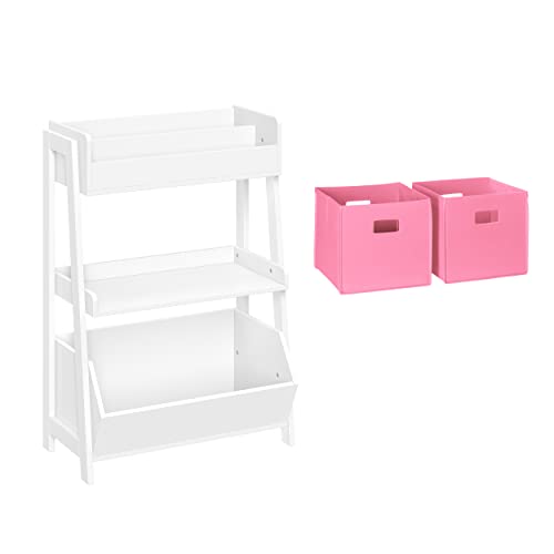White With 2 Pink Bins
