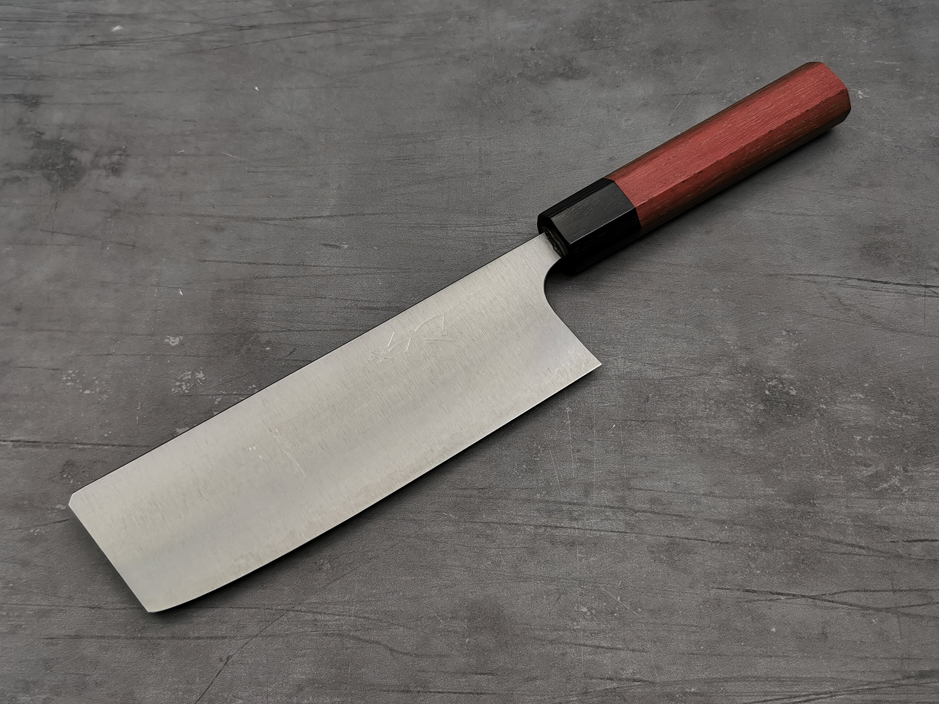 Premium Japanese Koutetsu Type 3 AS Nakiri Knife - High Carbon Steel Kitchen Knife for Professional Chefs & Home Cooking - Perfect for Slicing Vegetables, Herbs & Boneless Meat