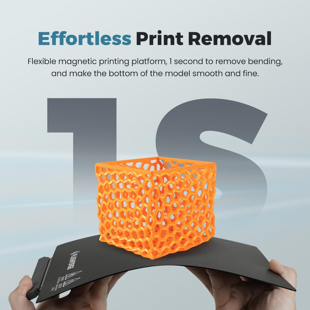 FLASHFORGE Adventurer 5M 3D Printer PEI Build Plate - Original Magnetic Flexible Dual-Texture PEI Coating for PLA, PETG, TPU, PLA-CF & PETG-CF Filaments - Perfect for Home, Office & School 3D Printing Projects