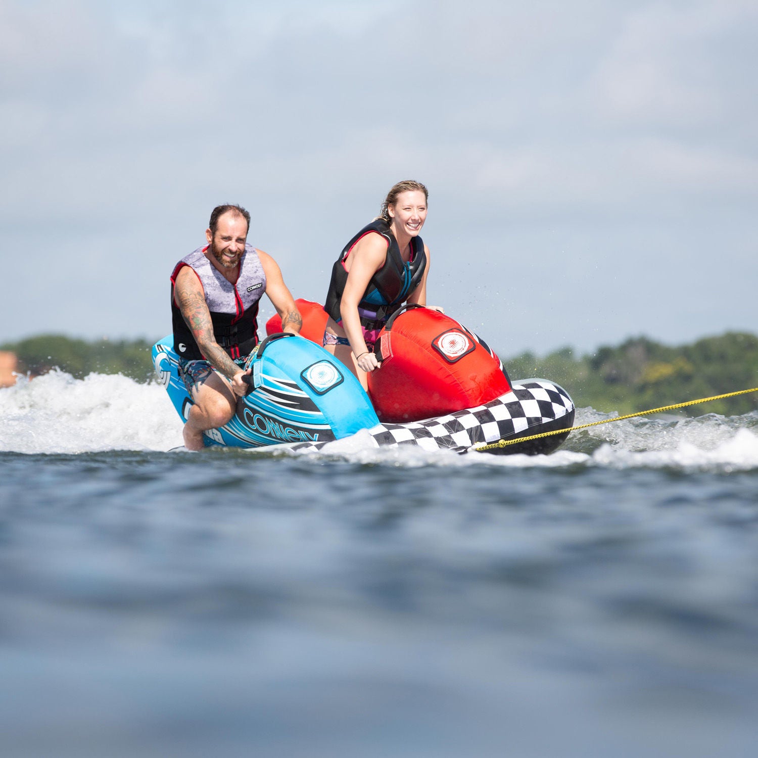 Connelly Ninja 2 Towable Tube - 2 Rider Inflatable Water Tube for Boating & Lake Fun - Perfect for Summer Water Sports & Family Adventures