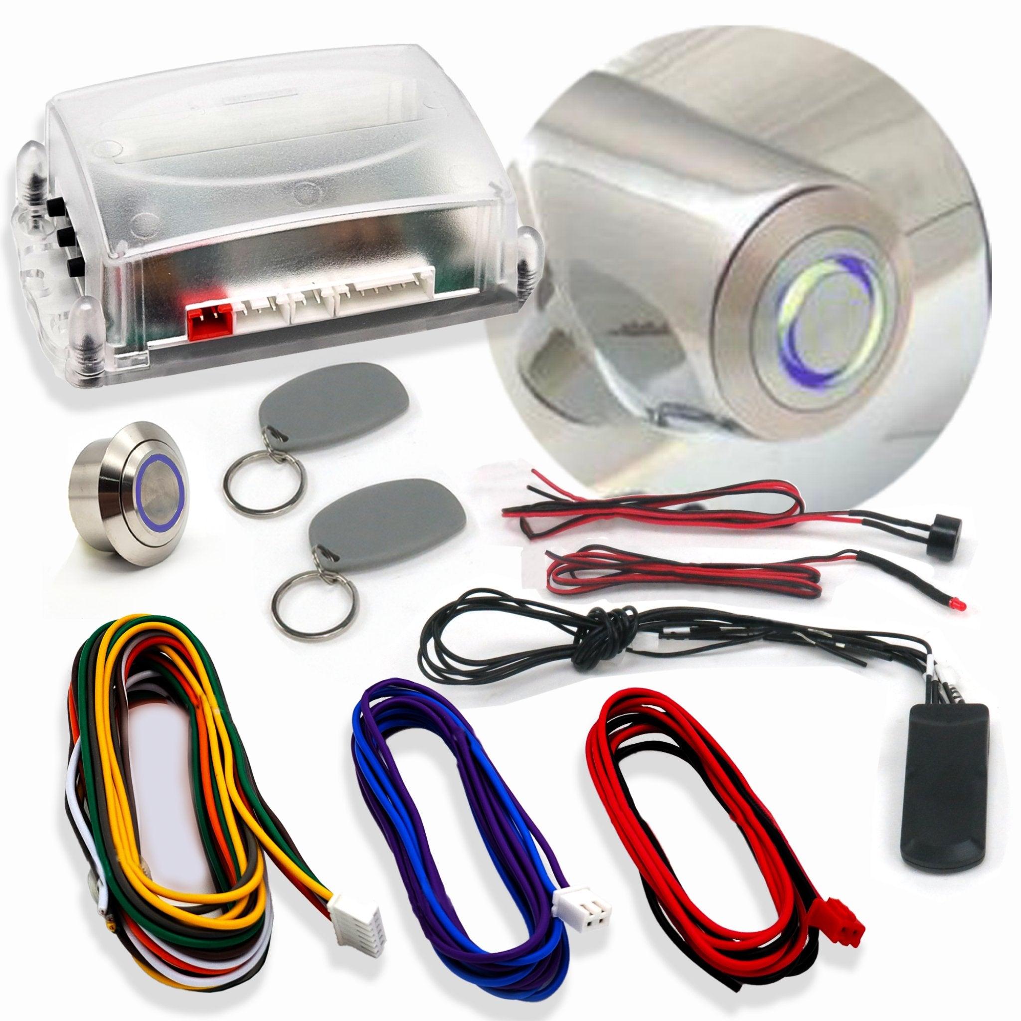 1901-1907 Oldsmobile Model B GM Direct Fit Billet Push Button Start Conversion Kit with RFID - Vintage Car Ignition Upgrade for Classic Restoration & Show Cars